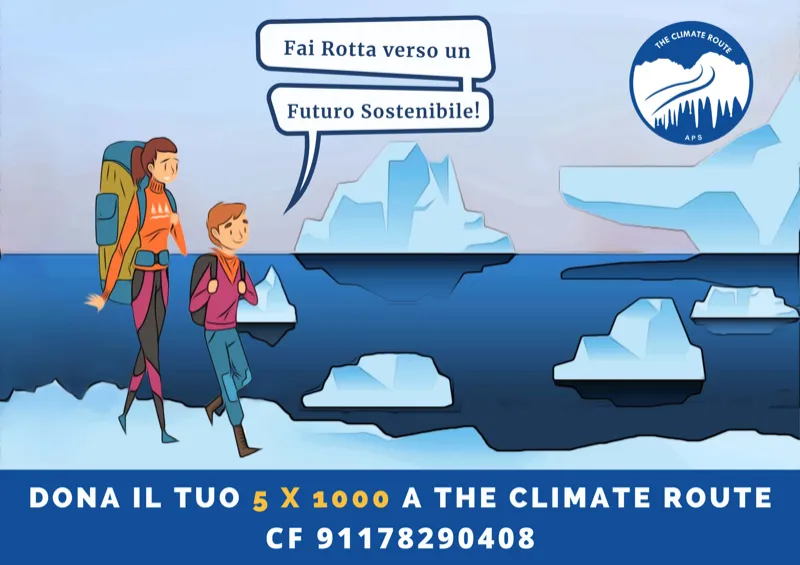 Illustrazione della campagna 5x1000 di The Climate Route